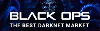 BlackOps darknet market official promotional banner — BTC and XMR dark web marketplace with manual vendor screening
